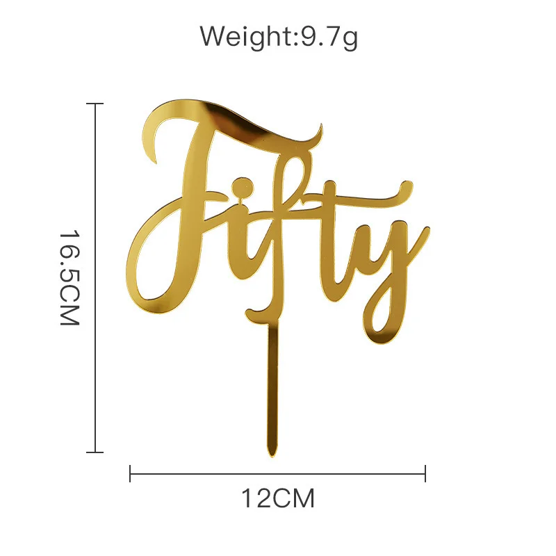 Gold Number Happy Birthday Cake Topper Acrylic One Ten Thirty Forty Sixty Baby Cupcake Topper for Birthday Party Cake Decoration