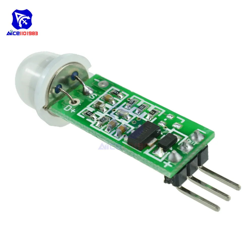 HC-SR501 HC-SR505 Einstellbares IR-Pyroelektrisches Infrarot-Bewegungserkennungsmodul AM312 Modul Bewegungssensor SR501 Halterung für Arduino – Detail 7