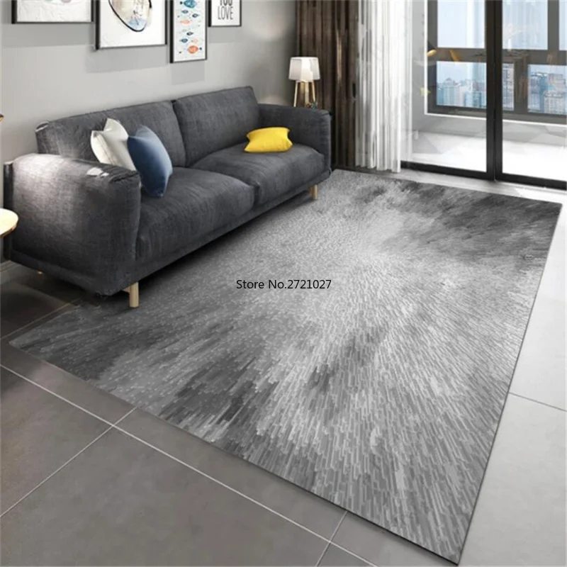 Gray Pale Cylindrical 3D Printed Carpet Carpet Modern Simple Abstract Sofa Carpet Anti-slip Mat Carpet Kitchen Door Mat