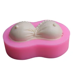 Sex bra shape silicone mold fondant cake decoration candle chocolate soap mold 3d pastry tools Sugarcraft Molds