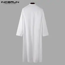 Muslim Men Breathable Long Sleeve Thobe and Kaftan #2