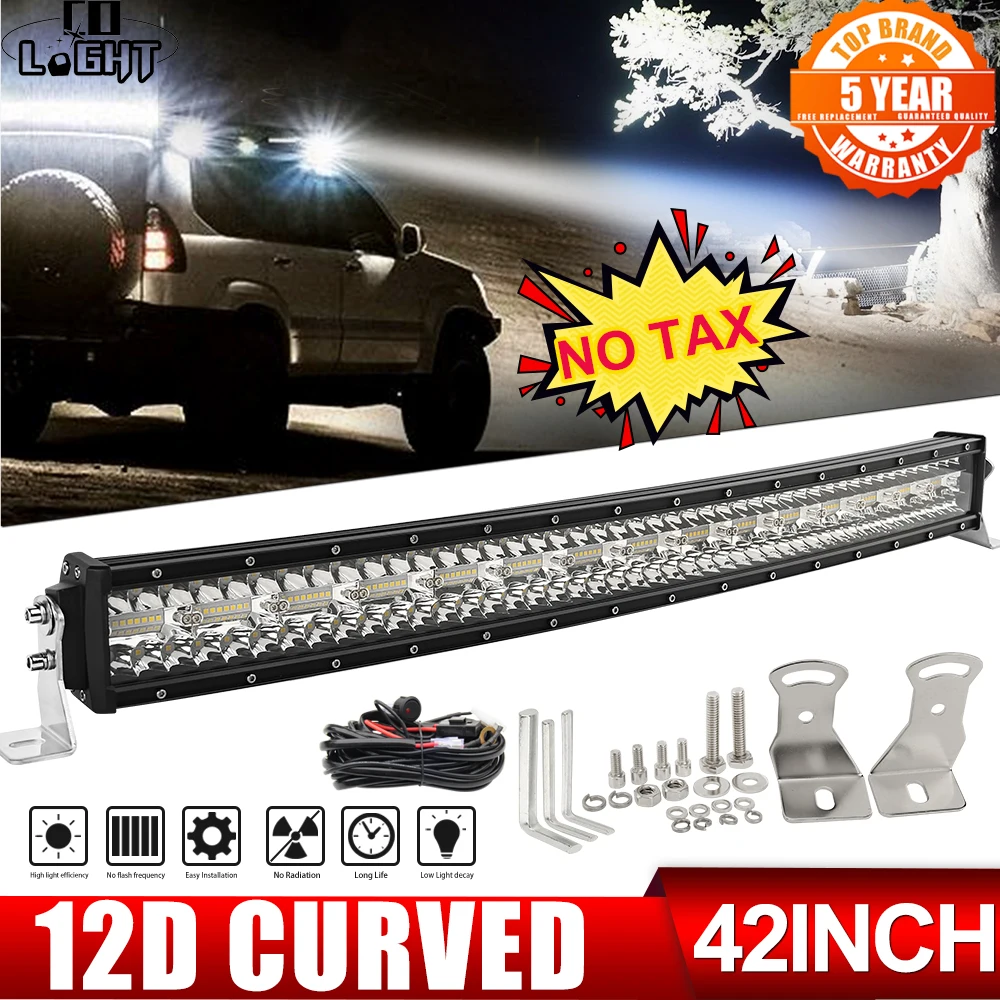 

CO LIGHT 42 inch 3-Rows Led Light 4x4 Offroad Bar 780W Spot Flood Combo Beam Led Bar for Auto 4WD Truck ATV 12V 24V Work Lights