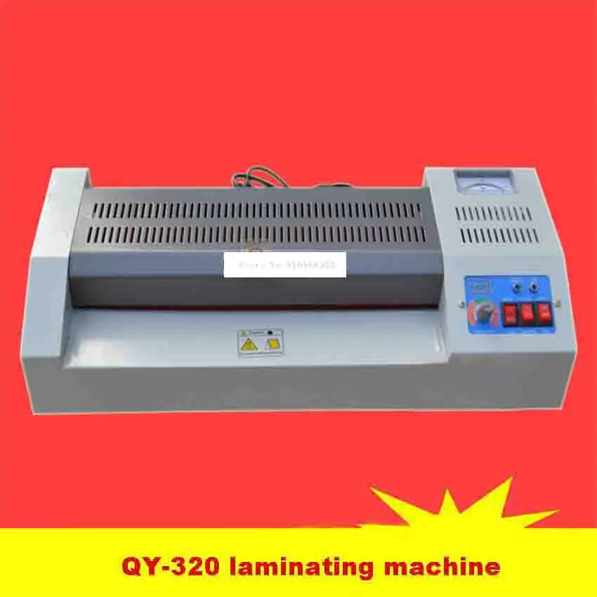220V QY-320 Laminating Machine Home Office A3 Photo A4 Metal Case Laminator 600W 320mm 420mm/min 4-6min 75-200