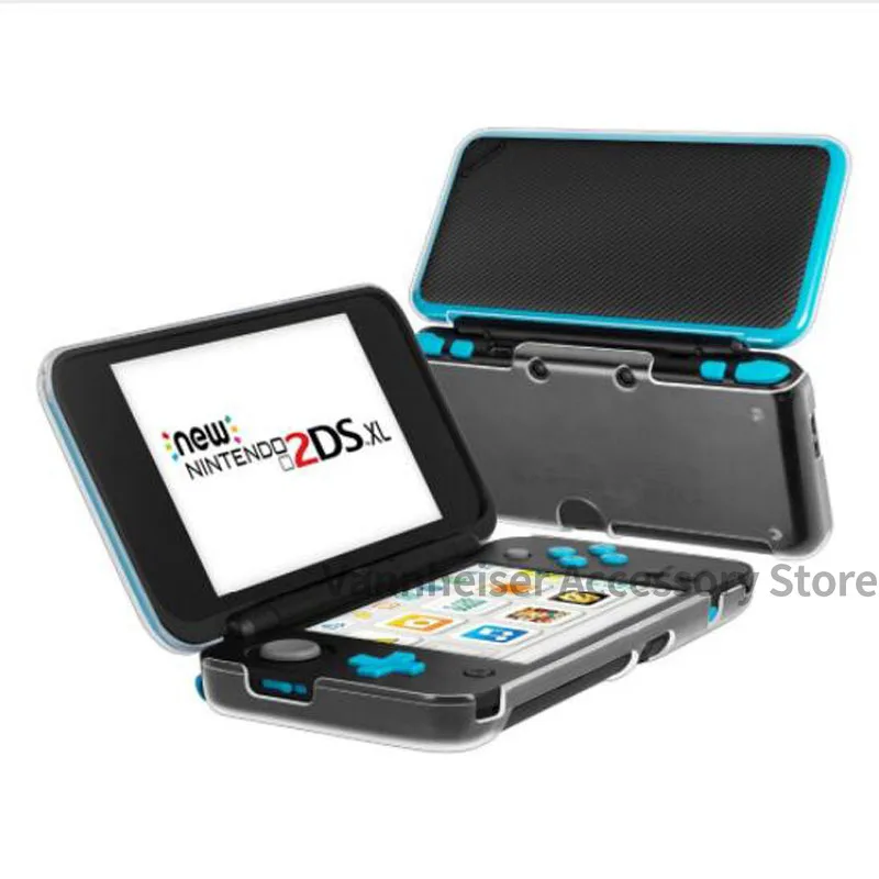Estuche rígido de PC transparente para Nintendo nuevo 2DSXL/LL carcasa protectora completa transparente de cristal para accesorio de controlador 2DSXL/LL