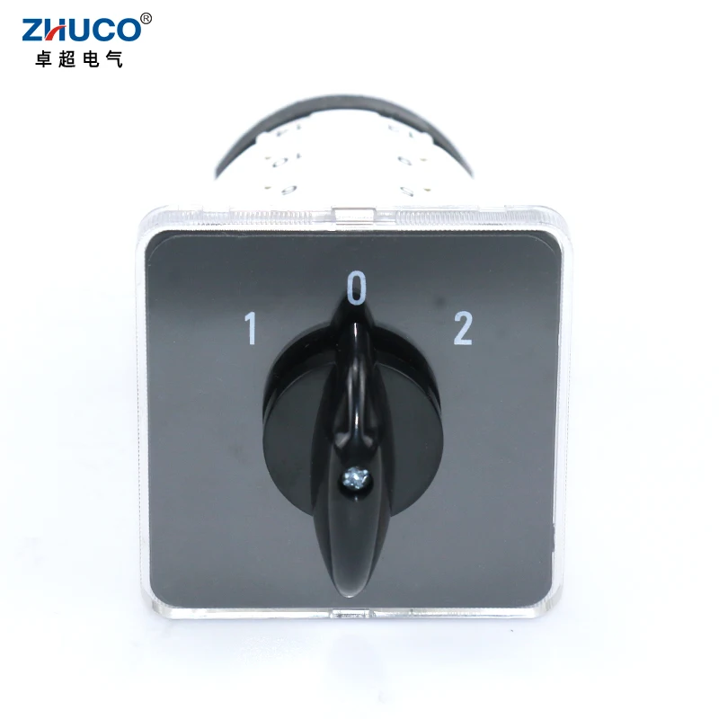 

ZHUCO SZL9-32/4 трехпозиционный ВКЛ-ВЫКЛ-ВКЛ четырехфазный фиксирующийся серебряный контактный кулачковый переключатель питания для ультразвукового оборудования 32A AC440V