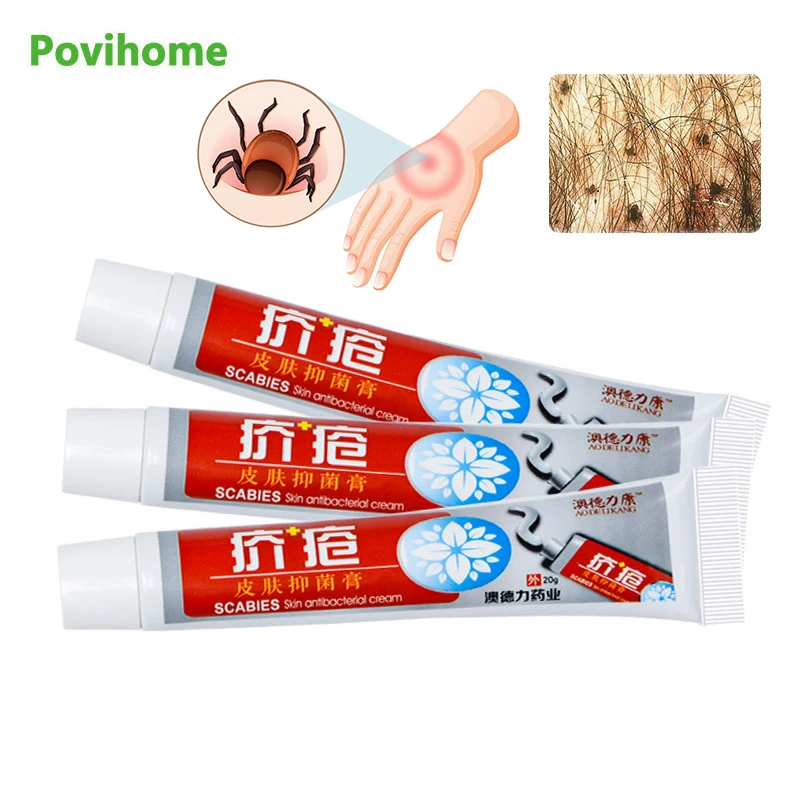 

3Pcs Head Pubic Lice Removal Ointment Psoriasis Eczema Dermatitis Antibacterial Cream Anti Itching Skin Care Medical Plaster