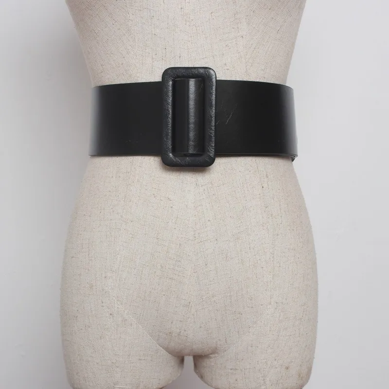 Kleidung zubehör 2020 Neue Frauen Großen Ring Breite Leder Gürtel Für Top Qualität Strap Jeans Feminine Frau Runde Schnalle Gürtel – Detail 14
