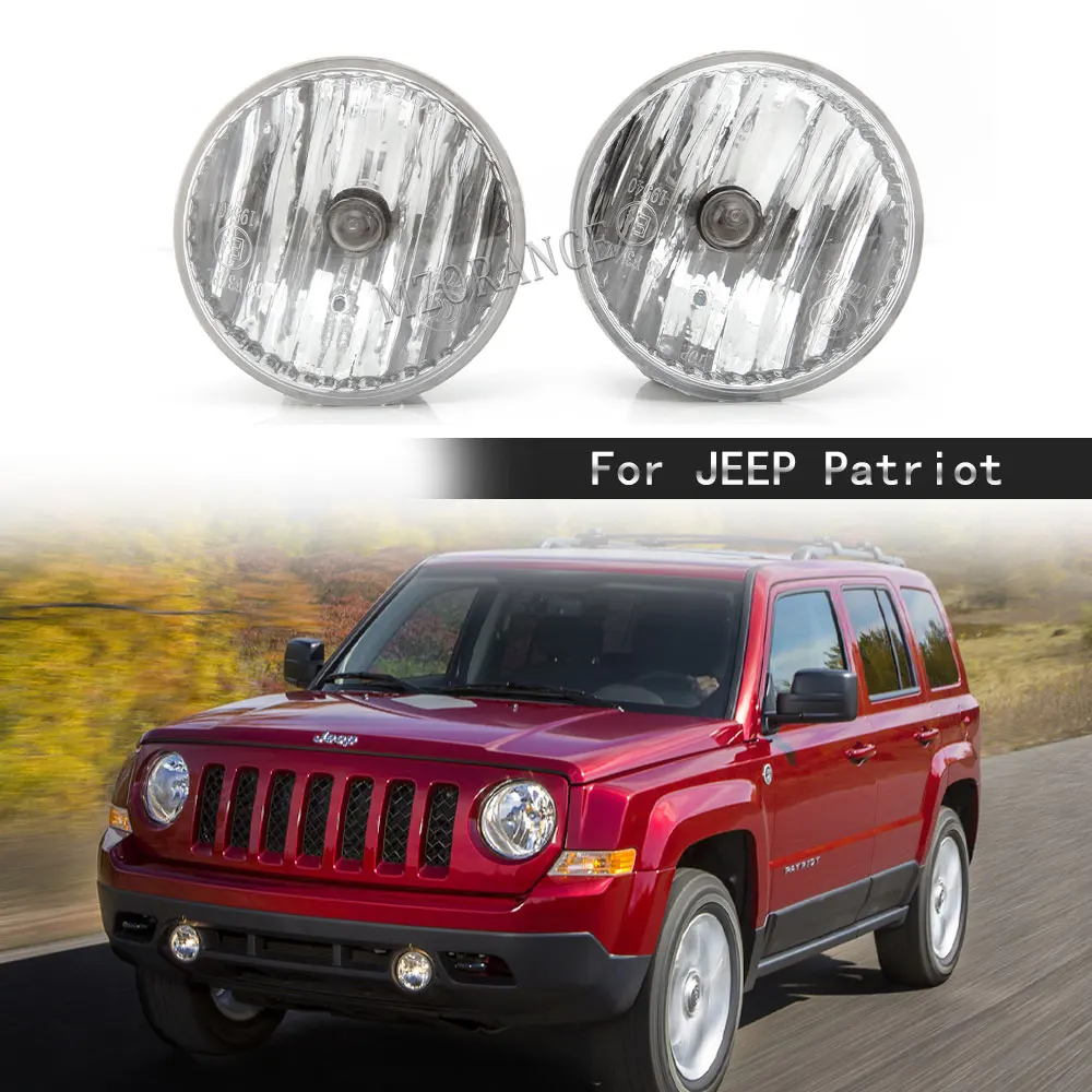 Fog Lights Headlight Fog Lamp for Jeep Patriot 2011 2012 2013 2014 2015 2016 2017 Driving Lamps Front Bumper Fog Light Foglights