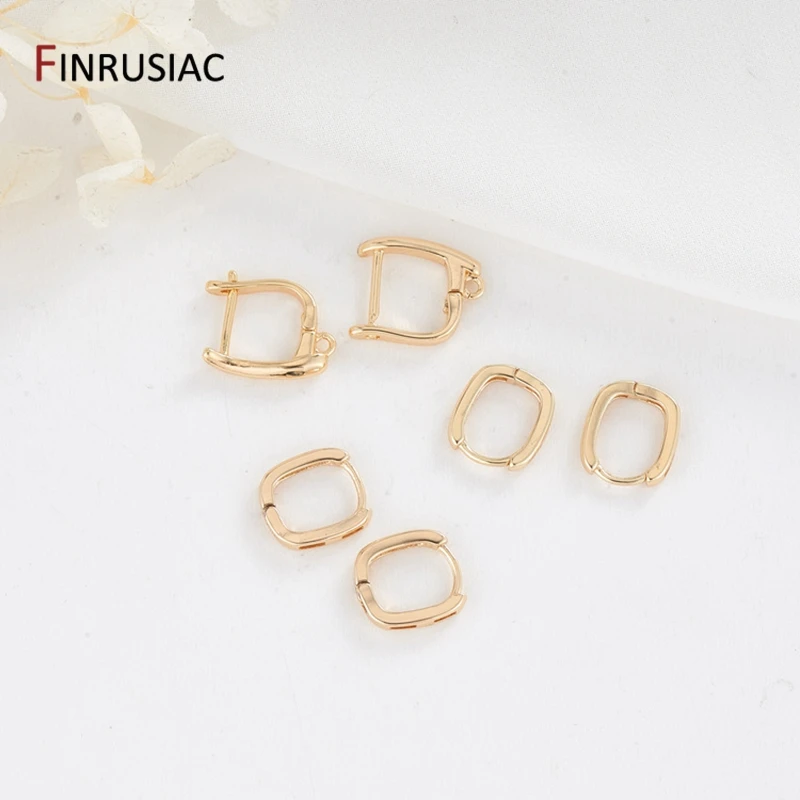 14K Gold-Plated U Shape Earrings Findings ,Women Handmade Pearls Earring Hook Supplies DIY Making Earring Jewelry Accessories