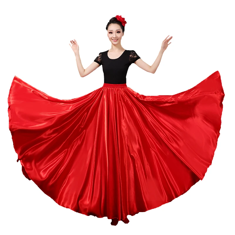 Hiszpańskie spódnice Flamenco kobiety cygańskie ubrania Belly Dancewear długa spódnica kostium sceniczny festiwal sukienka walki byków DL6104