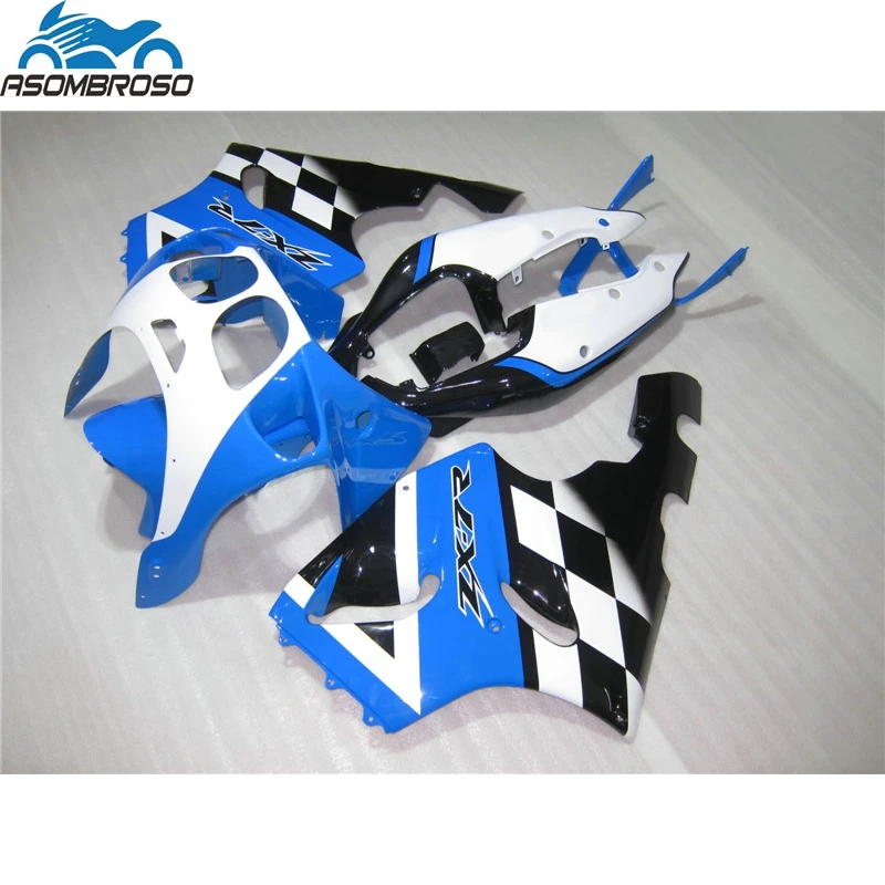 

Street Motorcycle for Kawasaki Ninja ZX7R fairing kit 1996-2003 white blue black fairing set zx7r 96 97 98 99 00 01 02 03 HX77