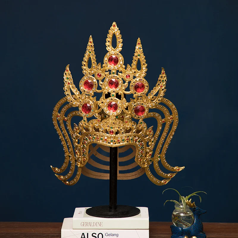 

Southeast Asian Decoration Crown Headdress Thai Style Hallway Desktop Decoration Thai Art Handicraft Equipment Ornaments