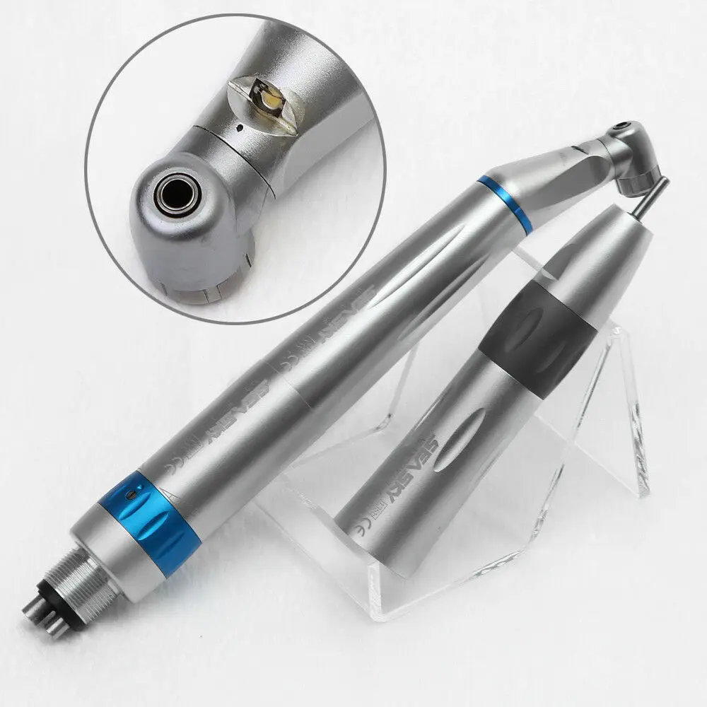 Dental Low Speed LED Contra Angle / Straight Nosecone Handpiece 4Hole Motor Inner Water Spray