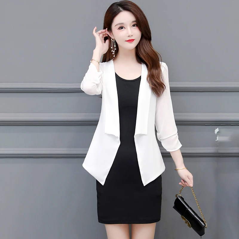 Thin Chiffon Blouse Women Shirring Long Sleeve Shirt Camisa Shawl Bolero Cape Office Blusas Mujer De Moda Tailored Coat Outwear