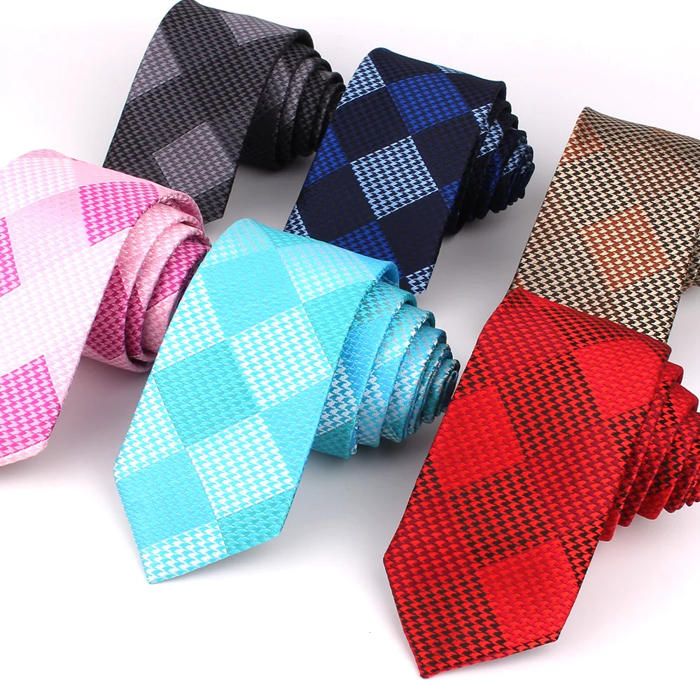 Skinny Neck Ties For Men Women Casual Plaid Tie Suits Slim Ties Boy Girls Necktie Gravata Gifts Necktis