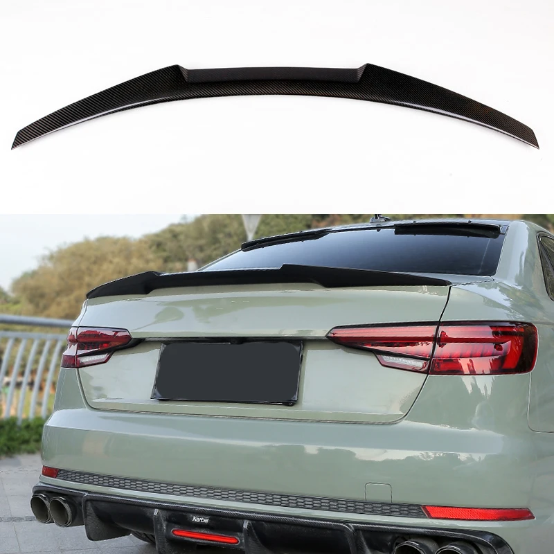 

A5 Coupe 2Door 4Door Modified M4 Style Carbon Fiber Fiberglass Rear Trunk Lip Spoiler Car Wing For Audi A5 Coupe 2017-2019