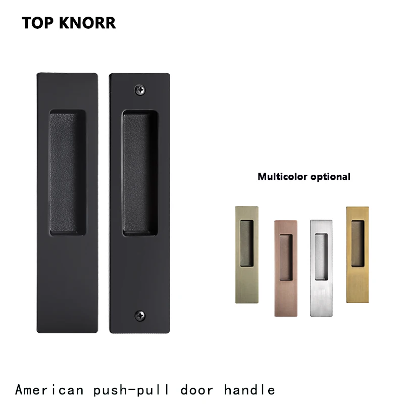 TOP KNORR Square Invisible Handle Push Pull Sliding Door Secret Button Hand Indoor Kitchen Toilet Embedded To Install Handle