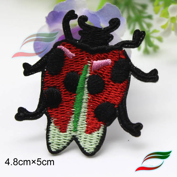 Adhesive tape sticker embroidery ladybug beetle seven stars ladybug insect accessories clothes decoration patch decal B445