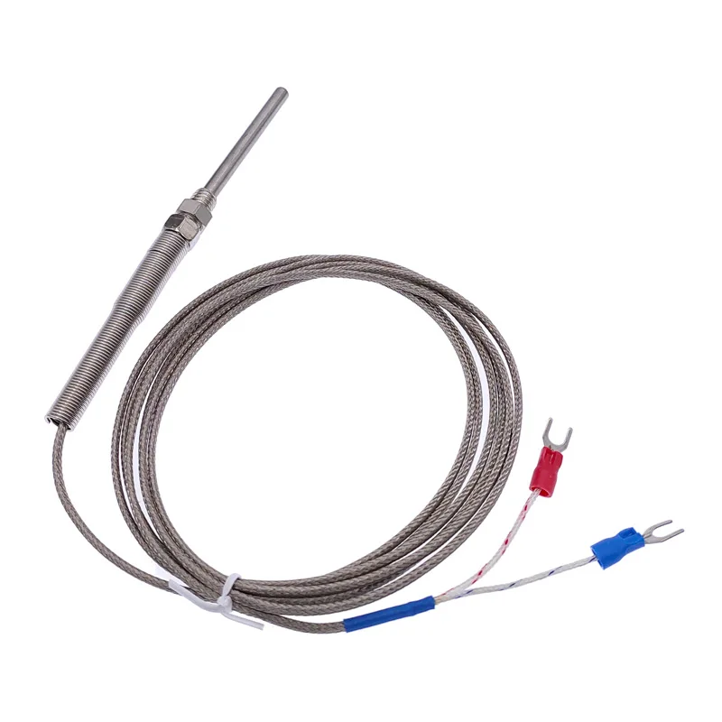 50mm thermocouple probe type temperature sensor K type 0-400℃ stainless steel thermocouple 1m 2m 3m 4m 5m line length