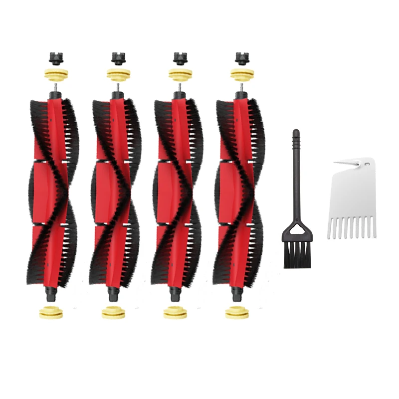 Съемная основная щетка-ролик для пылесоса Xiaomi roborock S5 S6 / S5 S6 Max Maxv Pure / S50 S60 S52 S55 / E4 E3, 4 шт.