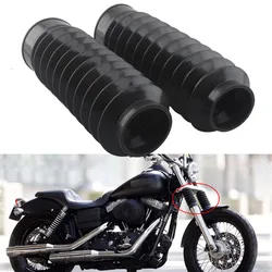 New Motorcycle Black Rubber Rear Fork Cover Shock Absorber Cover 49mm For Harley Davidson Dyna Fat Bob Low Rider Street Bob