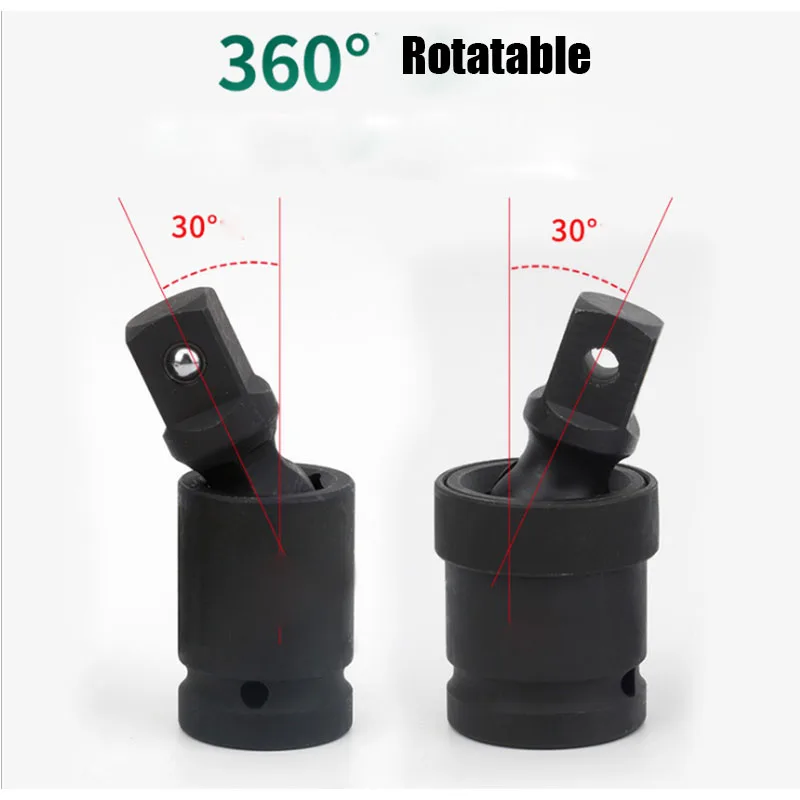 1/4 "3/8" 1/2 "1" Set di giunti universali a impatto di trasmissione presa a barra di prolunga ad angolo a cricchetto per utensili a bussola per chiavi manuali/pneumatiche