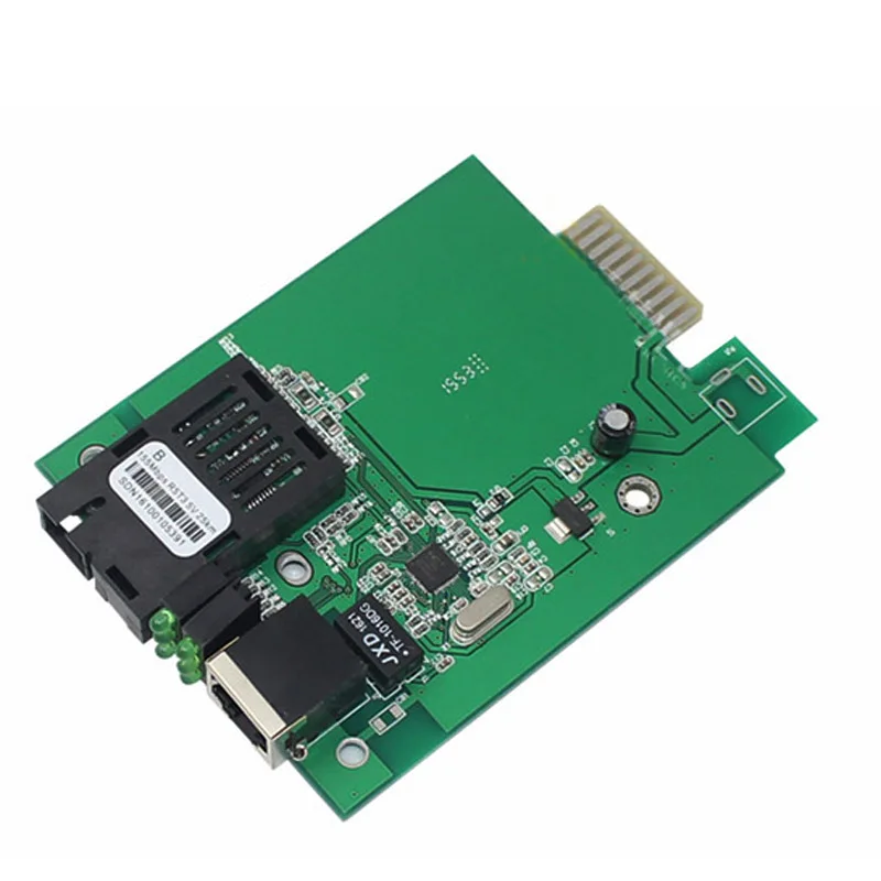 16 Slots HTB-3100AB Board Meter Fiber Switch 100M Transceiver PCB 1000M Optical Module Speed 1.25Gbps Media Converter Tool