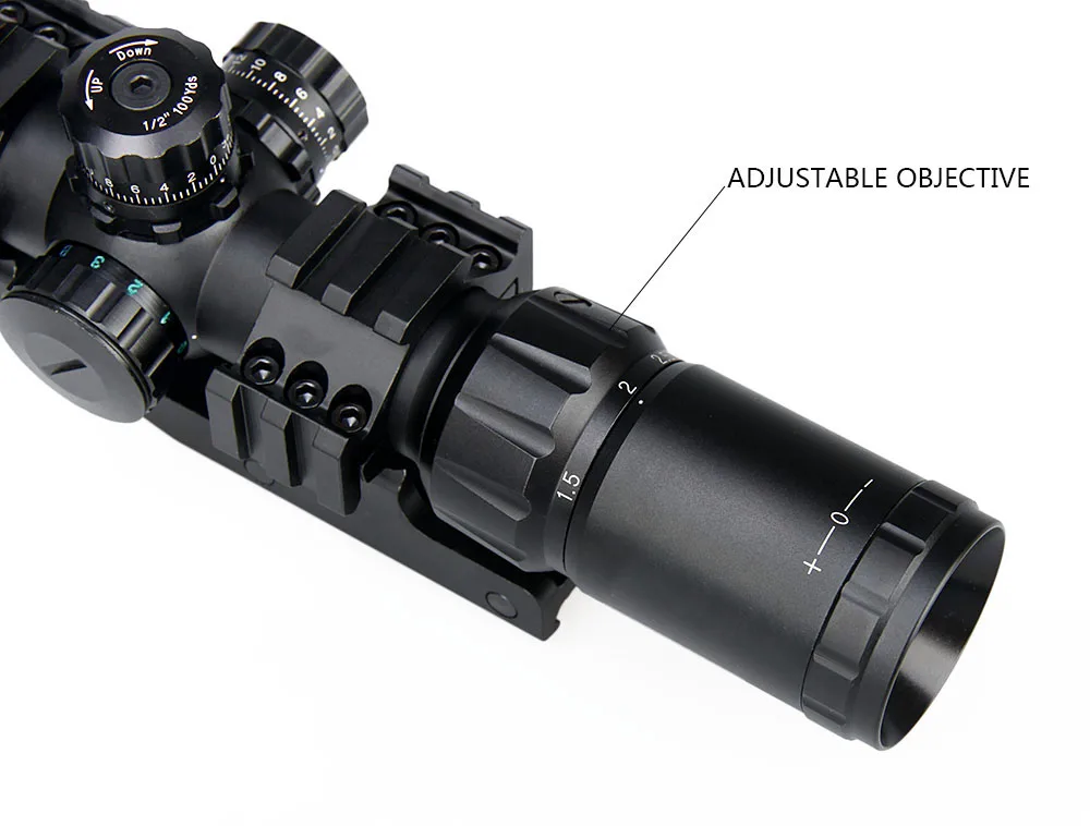 PPT New tactical scope 1.5-4x30 rifle scope Reticle W/E adjustable for shooting hunting HK1-0246 5