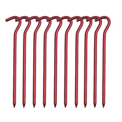 10 pz/set 18cm in lega di alluminio picchetti per tende con ganci picchetti da giardino chiodo a terra per amaca campeggio guiline tenda da sole baldacchino Flysheet