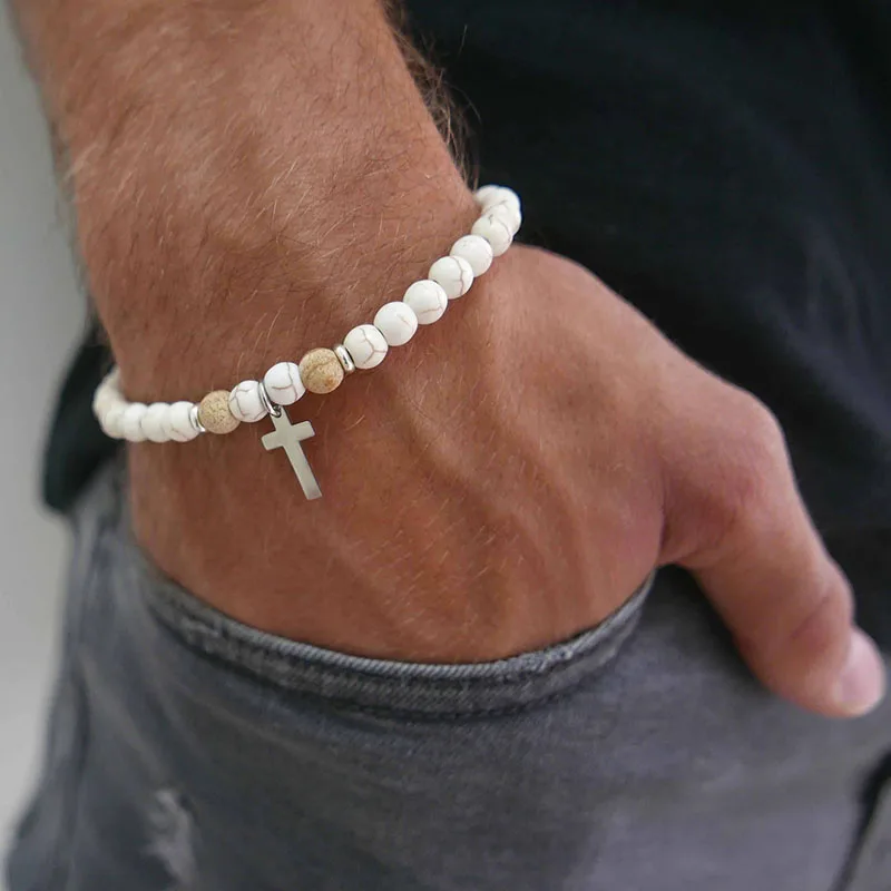 Men\'s Cross  Religious Bracelet - Men\'s Christian Bracelet