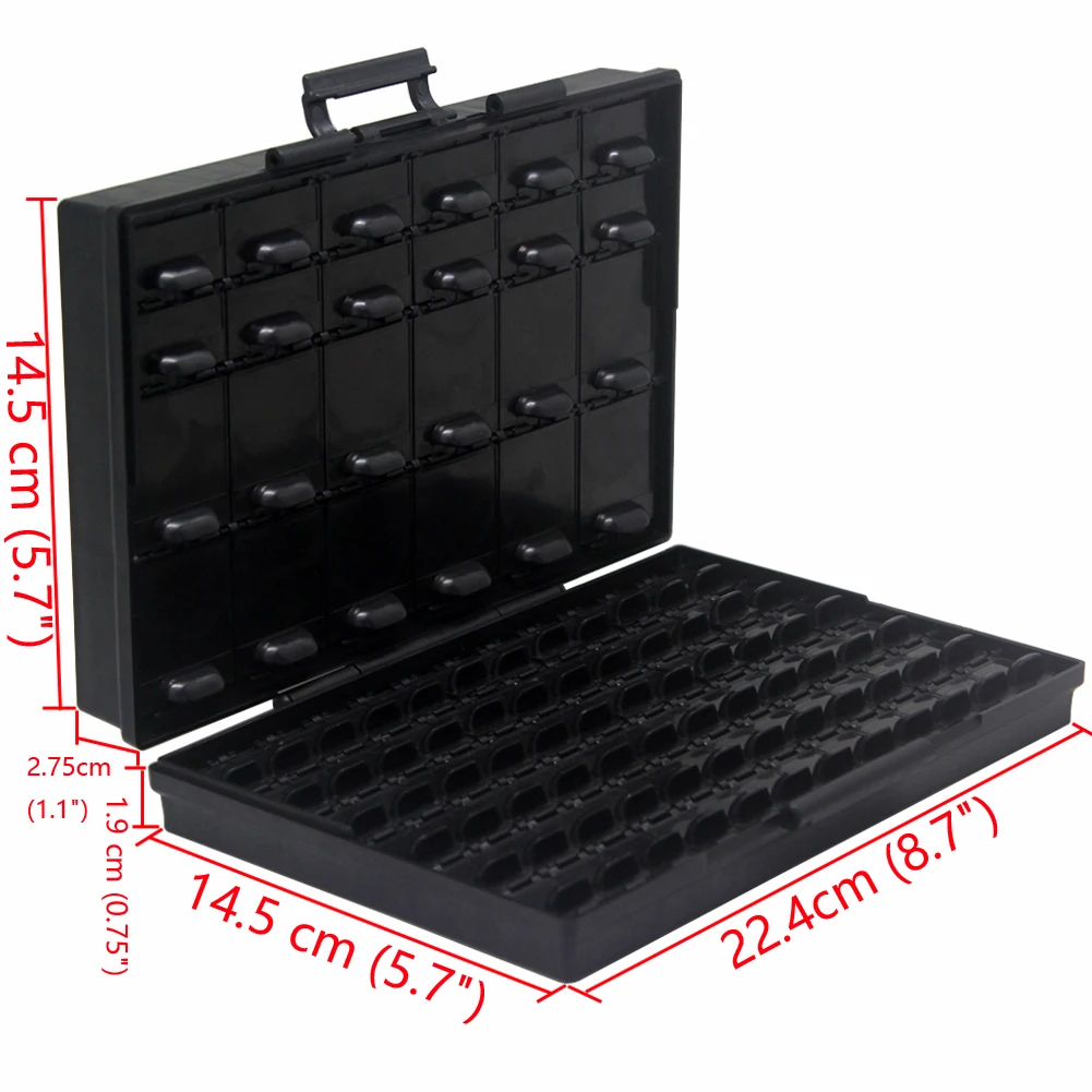 2pcs AideTek BOXALL24+96AS Empty boxes enclosure SMD SMT parts compartments Lids Beads Craft Organizer