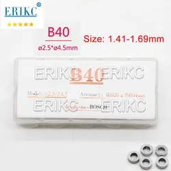 ERIKC B40 1.41-1.69mm Diesel Injection Nozzle Adjustment Gasket Shims B40 Sprayer Washers For Bosch Fuel Injector Repair Kit
