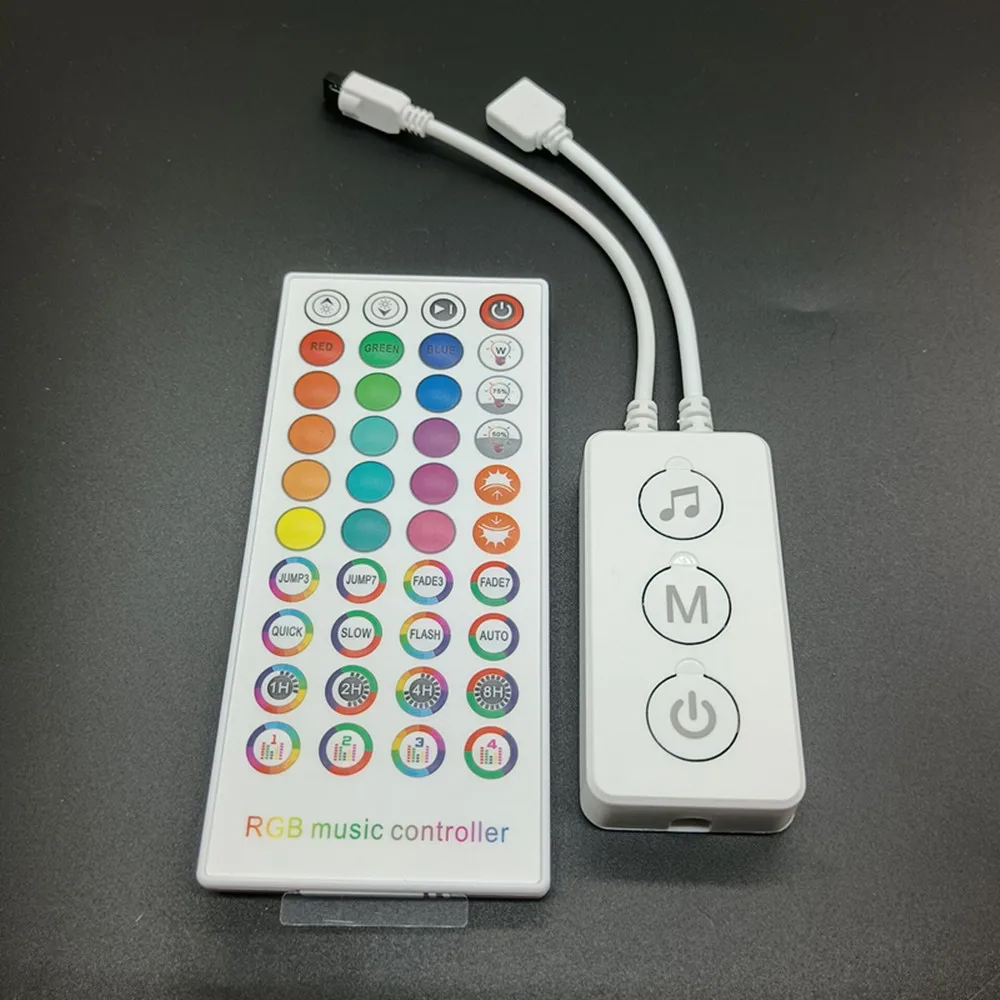 

LED40 Key Bluetooth Smart APP Voice 5050 RGB low Voltage Light With 5-24V music sound controller