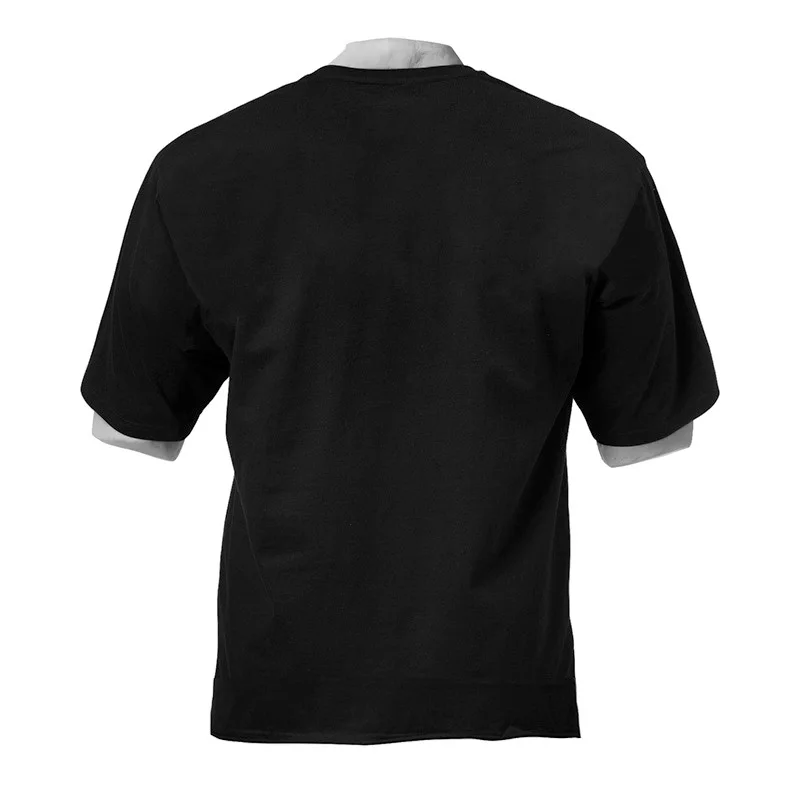 Mens Loose Oversized Fit Short Sleeve T-shirt With Dropped Shoulder Fitness Wear T Shirt Summer Gym Bodybuilding Tops Tees