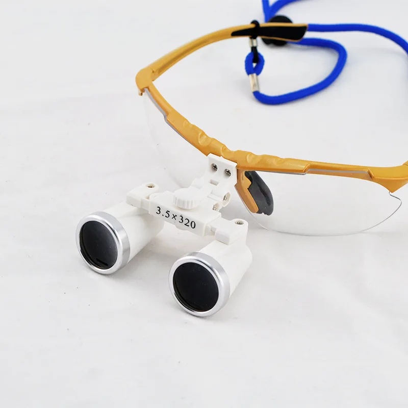 

Dental Medical Surgery Binocular Magnifier 3.5 Times with 420mm Optical Glass Lens Portable Spectacle Magnifier