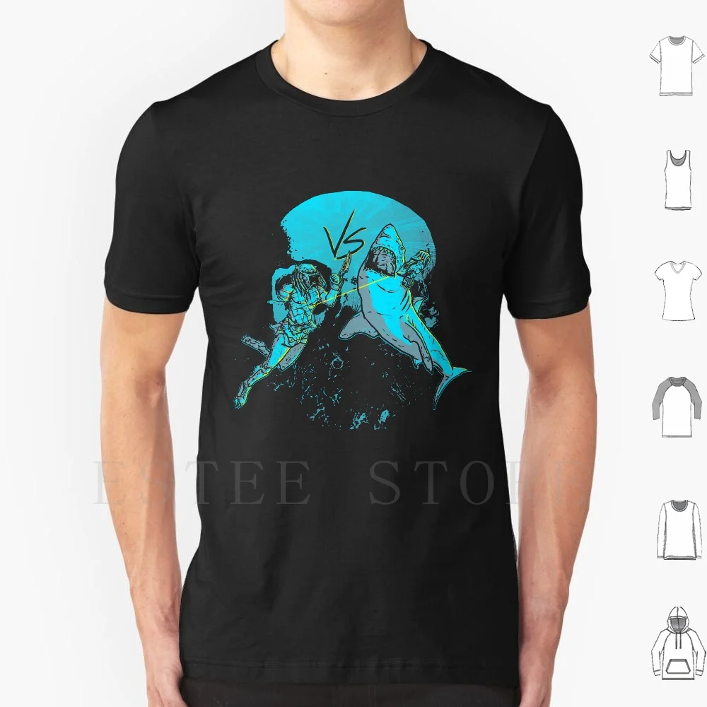 Ultimate Tournament T Shirt Print Cotton Shark Shark Week Vs Pop Funny Parody Under Water Skull