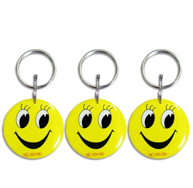 

50pcs RFID Key Chain Tags 125k Smile Type Shaped Key Cards Used For Time Attendance / Access Control System