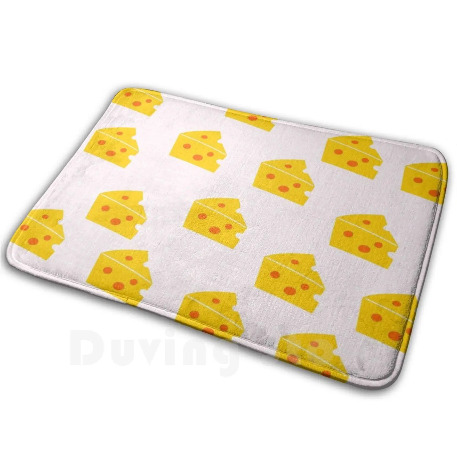 Cute Cheese Mat Rug Carpet Anti-Slip Floor Mats Bedroom Yellow Pink Cheese Cheese Print Cheese Pattern Cheese Lover Gift Cheesy