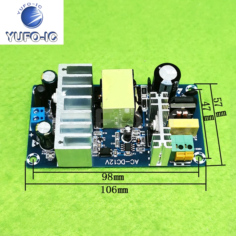 Free Ship 3pcs AC-DC Power Module 12V Switching Power Supply Board 8A 100W High-Power Power Module Bare Board x-0.53g