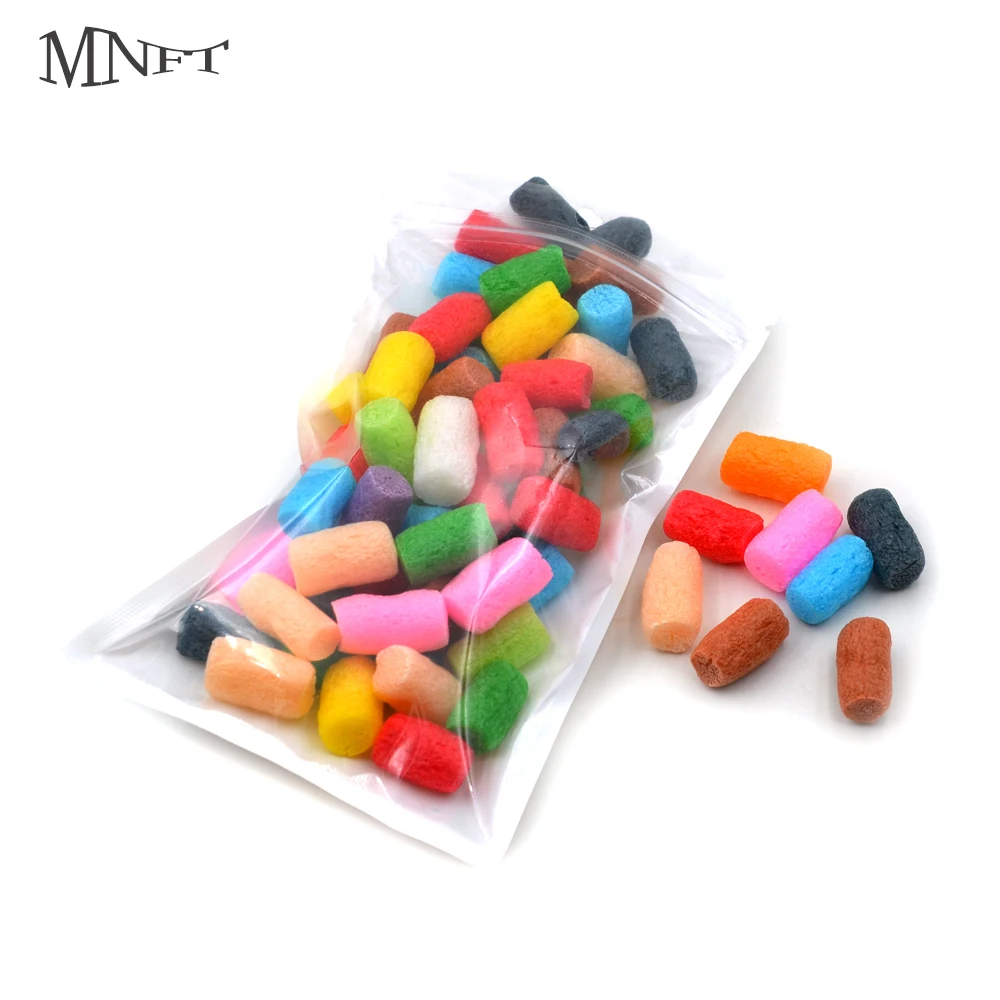 MNFT  50pcs Carp Fishing PVA Nuggets PVA Pop Up FoamWater Soluble Pop Up Rig Foam Carp Rig Tackle Accessories Tool Random Color