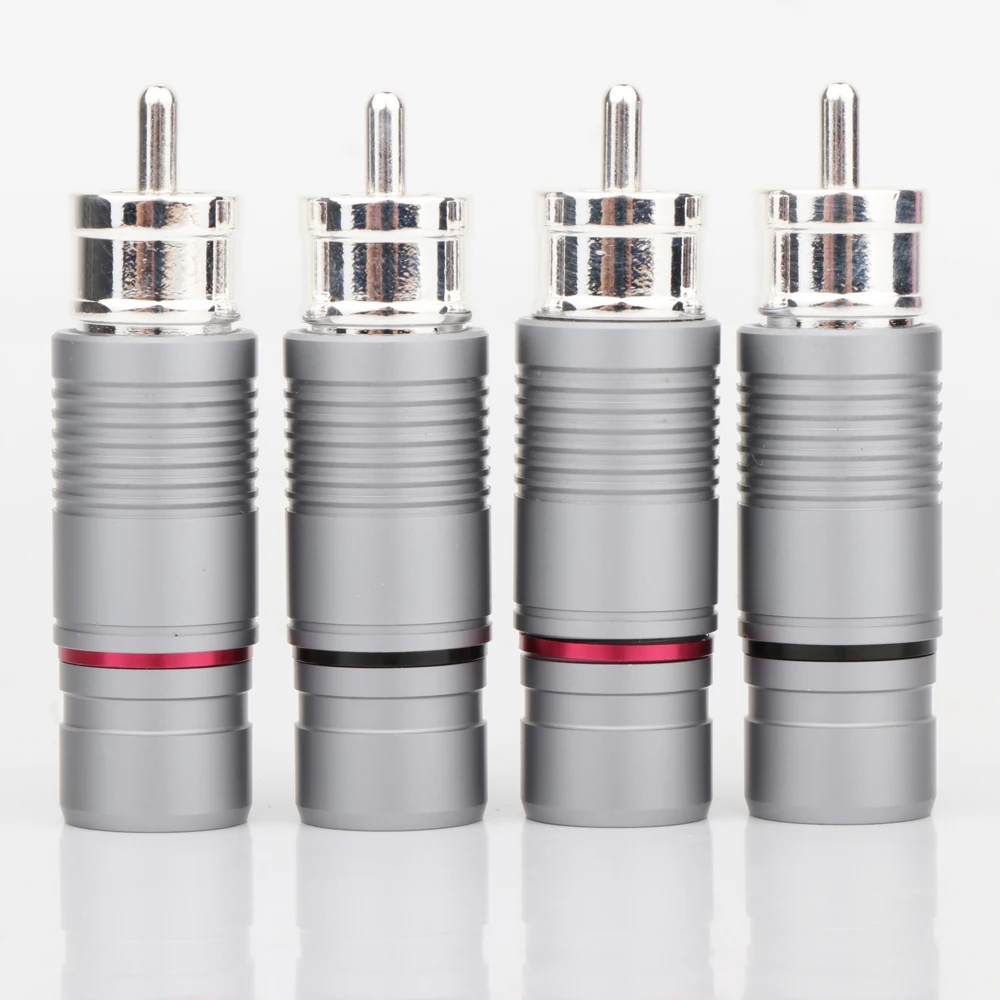 Silver Shadow Audio-RCA-Stecker mit versilbertem Stecker für Audio-Verbindungskabel – Detail 5