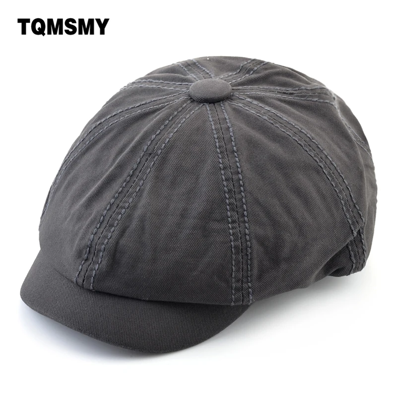 Retro Solid color Berets Men\'s Autumn Fashion Newsboy Caps Male Artist Flat Visor Peaked Hat Men Spring Casual Boina Gorras Hats