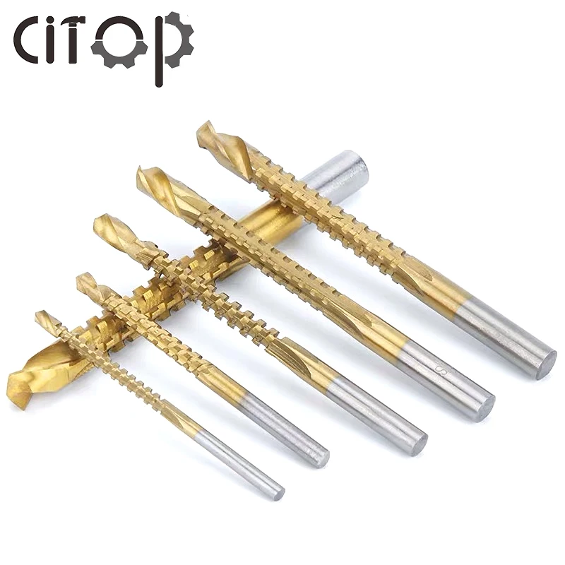 

Citop 6pcs 3-8mm HSS Drill Bit Spiral Screw Metric Composite Tap Drill Bit Tap Twist Drill Bit Set for Cutting Drilling Polis