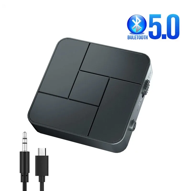KN326 2-in-1 بلوتوث 5.0 استقبال الصوت الارسال 3.5 مللي متر AUX جاك RCA USB ستيريو لاسلكي محول مع هيئة التصنيع العسكري ل سيارة التلفزيون سماعة
