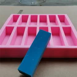 12Cavity Custom Silicone Mold Silicone Liner Slab Mould for Loaf Soap Making Cold Process Soap Making