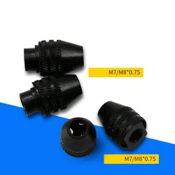 0.3-3.2mm Mini Multi Keyless Drill Chuck M7 M8X0.75 Quick Change Three-Jaw Drill Chuck For Rotary Tools Mini Drill For Dremel