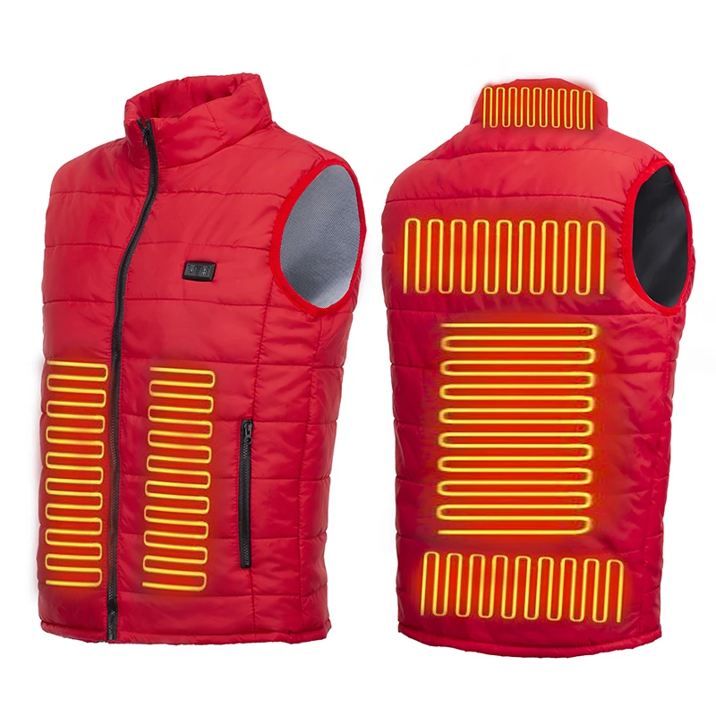 Winter New 9 Areas Heated Vest Men USB Electric Heating Jacket Thermal Waistcoat Winter Hunting Outdoor Vest