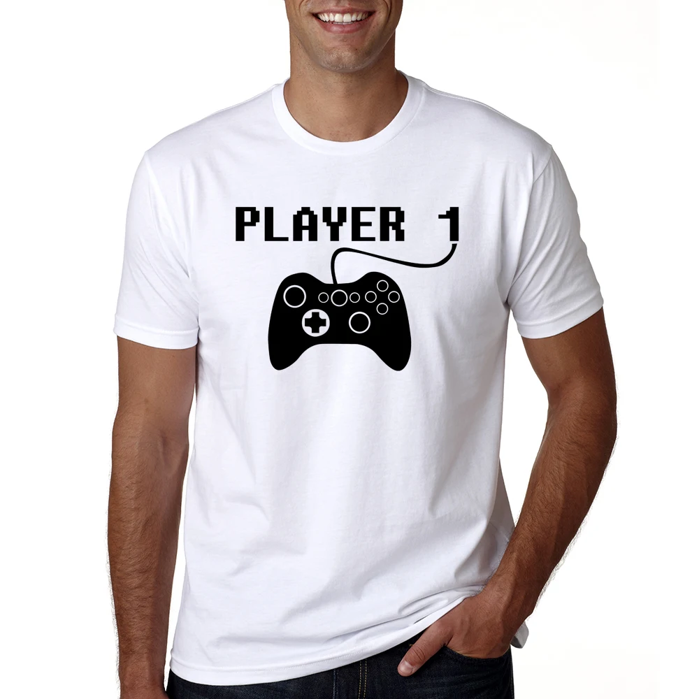 Player 1 Player 2 Matching Family Clothes Father Mother Kids Tshirts Dad Boy Match Tops Players Shirts Family Look Clothes