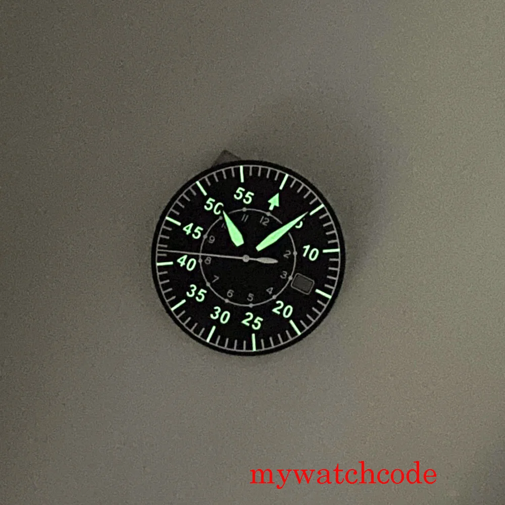 Caja de reloj con movimiento automático, accesorio de cristal de zafiro, resistente al agua hasta 200m, esfera luminosa, piezas de reloj, Cusn8, NH35