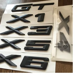 Black Letters Trunk Emblems Number Symbols Badge for X1 X3 X4 X5 X6 Z4 GT
